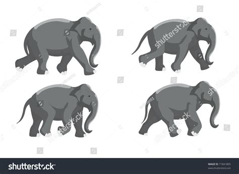 African Elephant Running Style Stock Illustration 71841805 - Shutterstock