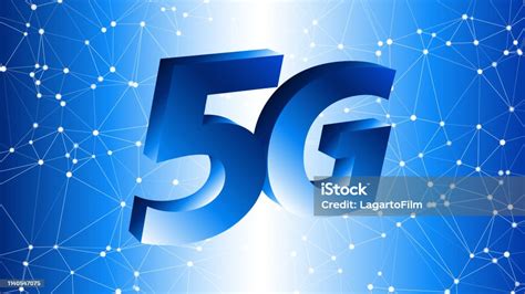 Jaringan 5g Teknologi Digital Seluler Konsepsi Simbol 3d Vektor ...