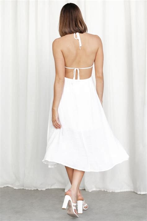 Simplicity White Backless Dress – Styched Fashion