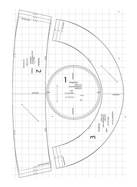 Printable Template Free Printable Bucket Hat Sewing Pattern