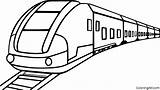Metro Train Coloring Page  ColoringAll sketch template