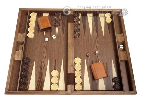 19-inch Wood Backgammon Set - Walnut Inlay - Wooden Backgammon Set - Wood Large Sets - $80-$300 ...