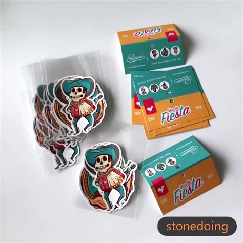 Waterproof Pvc Vinyl Die Cut Stickers With Opp Bag Stapling Header Card ...