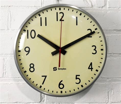 Vintage SIMPLEX Battery Wall School Clock | eXibit collection