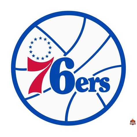 Sticker logo décoratif nba Philadelphia_76ers - Sticker Club Basket ...