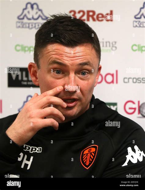 Leeds United new manager Paul Heckingbottom during the press conference ...