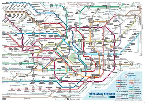 Tokyo Subway Route Map