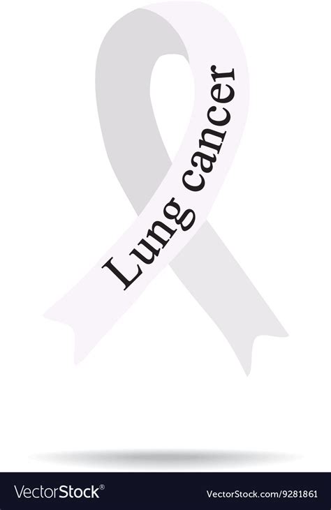 Cancer ribbon lung cancer international day of Vector Image