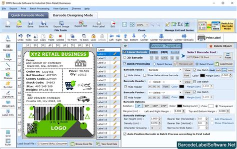 Screenshots of Barcode Software for Industrial Business helps users to ...