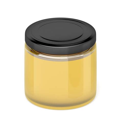 Premium Photo | Honey jar on white background