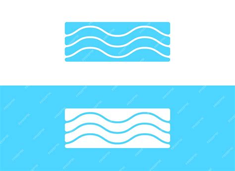 Premium Vector | Light blue wavy logo