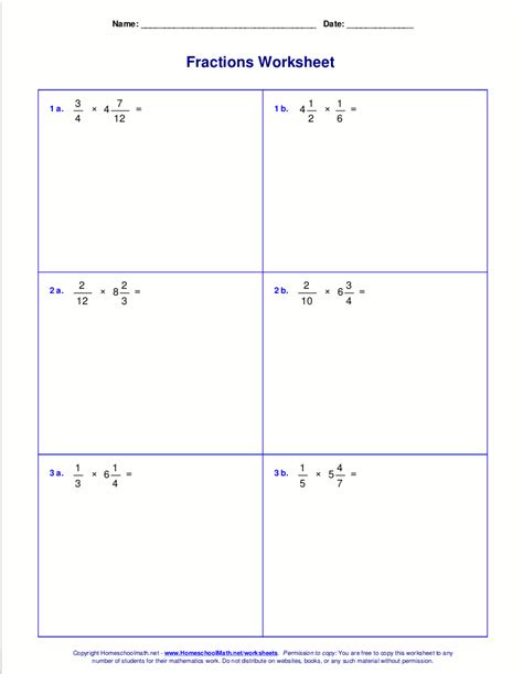 Multiplying Fractions Using Models Worksheet