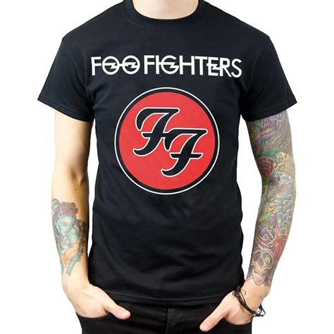 Men Printed T shirt Foo Fighters Men's Crew Neck Tee Funny T Shirt Men ...