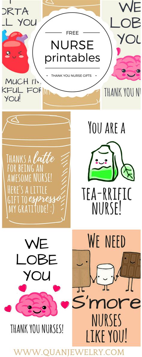 Here are some cute nurse appreciation thank you cards and gift tags that you can download, cust ...