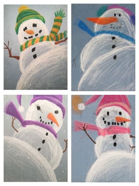 Snowman Perspective Drawing | Christmas art projects, Winter art lesson ...