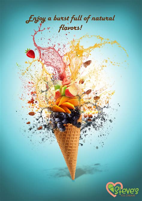 Steve's Ice cream ad on Behance | Ice cream poster, Ice cream painting, Ice cream photography