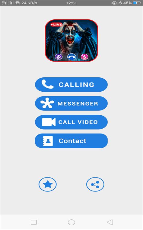 A Call From Killer Clown Video Call The Killer Clown - Prank Call Apps ...