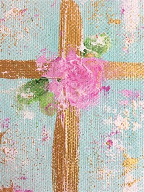 Abstract Cross Painting spiritual art religious art Easter | Etsy