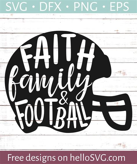 Faith, Family, Football SVG - Free SVG files | HelloSVG.com