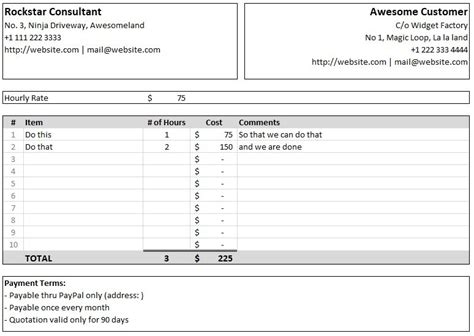 Free Quotation Template (Excel, Word) - Excel TMP