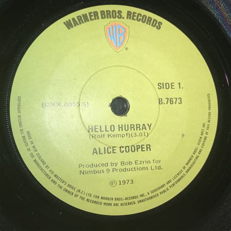 Alice Cooper – Hello Hooray (1973, Vinyl) - Discogs