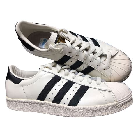 Adidas Superstar 80s DLX White Leather ref.48099 - Joli Closet