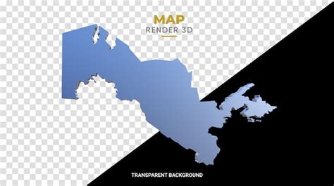 Premium PSD | Uzbekistan 3d map blue texture with borders of regions