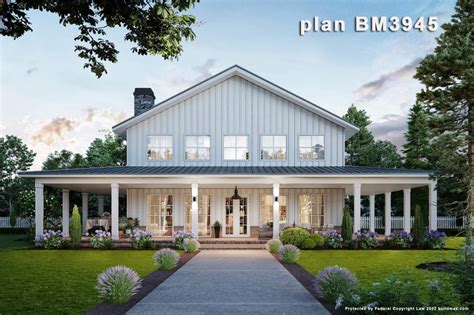 BM3945-Farmhouse Barndominiums - Buildmax House Plans | Barn house design, Farmhouse floor plans ...