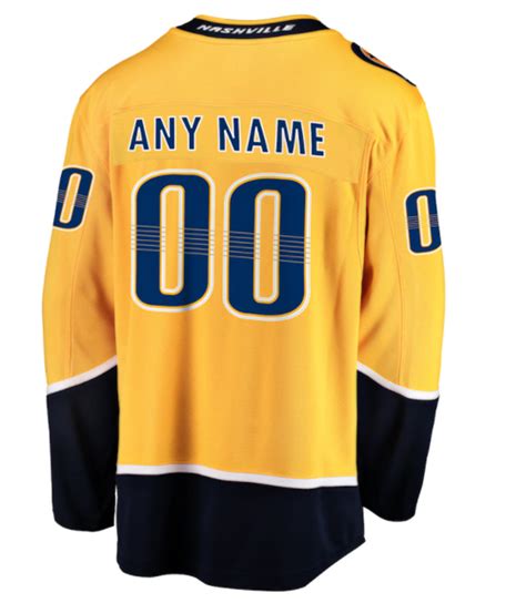 Customizable - Nashville Predators Youth Premier Jersey Home/ Gold - Nashville Predators Locker Room