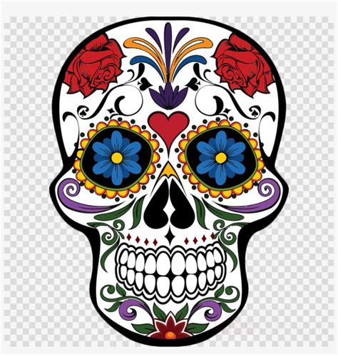 Mexican Day Of The Dead Skull Clipart Day Of The Dead - Skull Clipart - Free Transparent PNG ...