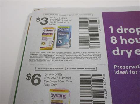 15 Coupons $3/1 Systane Eye Drops + $6/1 Systane Eye Drops Twin pack 10 ...