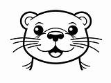 Otter Coloring Page For Download  sketch template