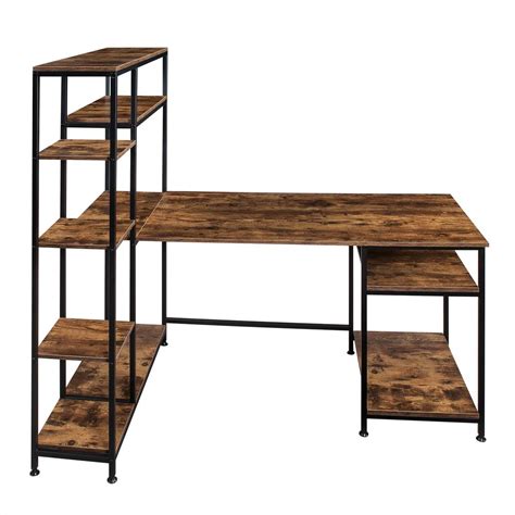 New Office Computer desk with multiple storage shelves, Modern Large ...