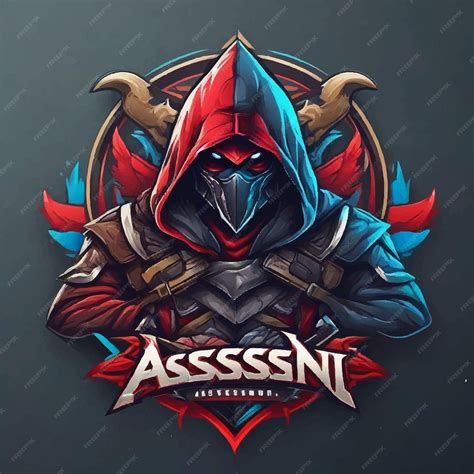 Premium Vector | Free vector assassin mascot esport logo design