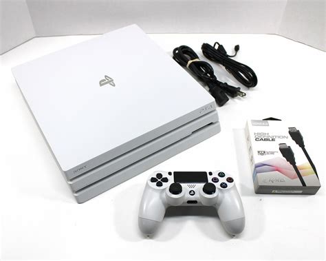 White Playstation 4 Pro 1 TB System - Good condition