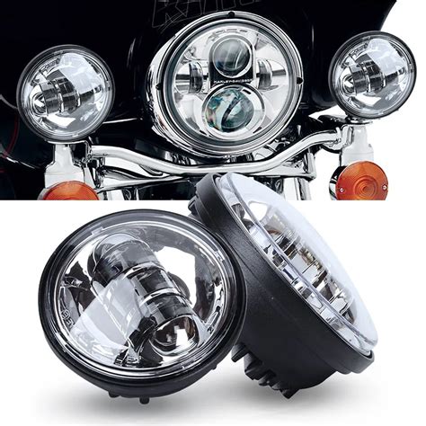 2Pcs 4.5Inch 30W LED Motorcycle Fog Light Kit Work Driving Lamp for ...