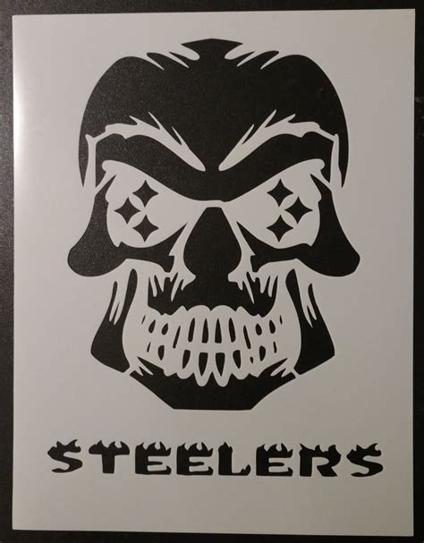 Pittsburgh Steelers Skull - Stencil – My Custom Stencils