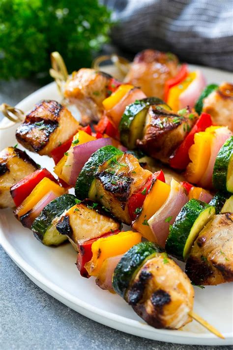 Grilled Chicken Kabobs - Dinner at the Zoo