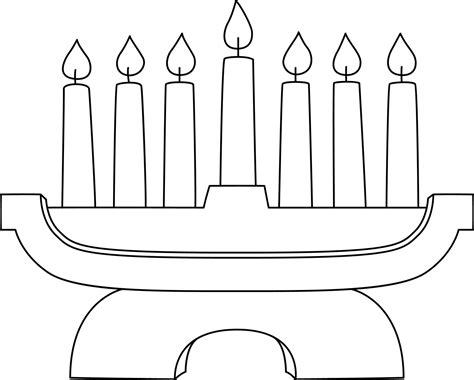 Kwanzaa Kinara Isolated Coloring Page for Kids 12626204 Vector Art at Vecteezy