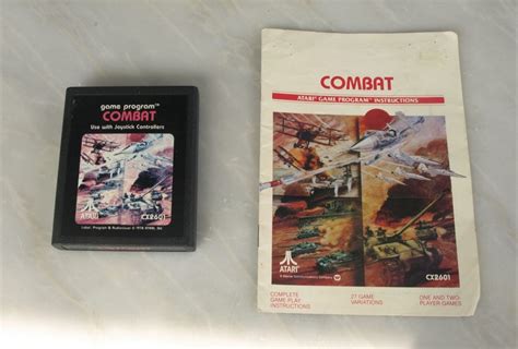 Atari 2600 Combat Game Cartridge With Game Program Play Instructions - Etsy