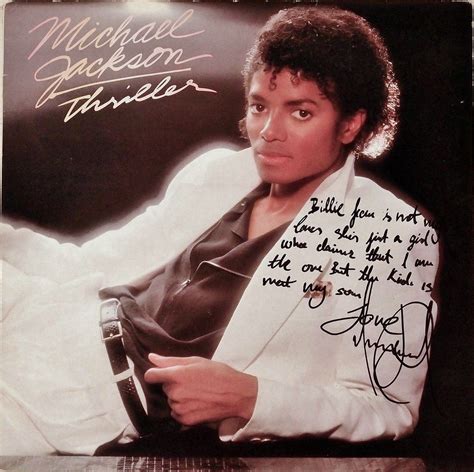 Lot Detail - Michael Jackson "Billie Jean" Lyrics Inscribed and Signed "Thriller" Album