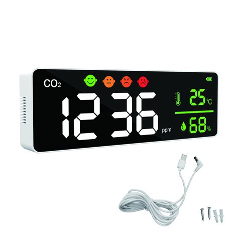 Buy CO2 Monitor for Wall , CO2 Detector Act on Air Monitor, Dienmern CO2 Alarm Detector, Indoor ...