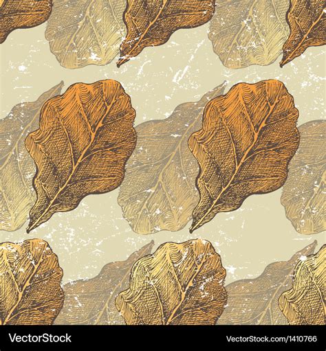 Oak leaves seamless Royalty Free Vector Image - VectorStock