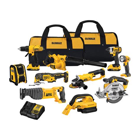 DEWALT 20V MAX Lithium-Ion Cordless Brushless Tool Combo Kit With (2 ...