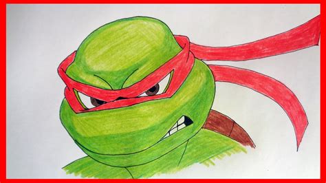 How to draw Raphael ninja turtles 2007 TMNT, Как нарисовать черепашек ...