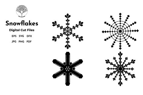 Snowflakes Cut Files, Laser Cut Template Graphic by 632imagine · Creative Fabrica