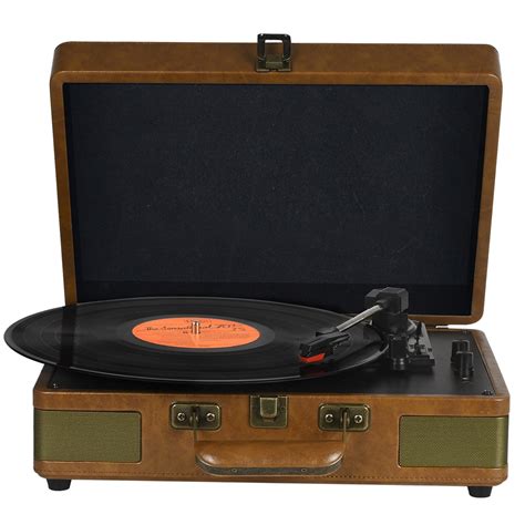 RetroAudio Record Player 3-Speed Bluetooth Portable Suitcase Record ...