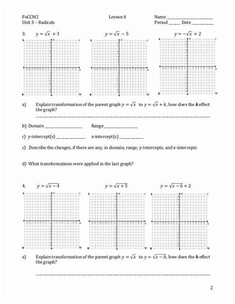 50 Transformations Of Functions Worksheet