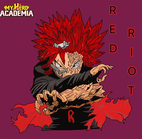 RED RIOT UNBREAKABLE art from the manga!!! : BokuNoHeroAcademia