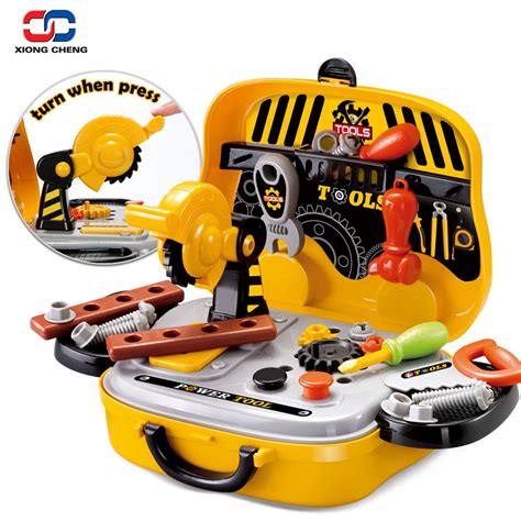 Construction Tools Toy Set for Baby Boy Plastic Chainsaw Screws Hammer ...